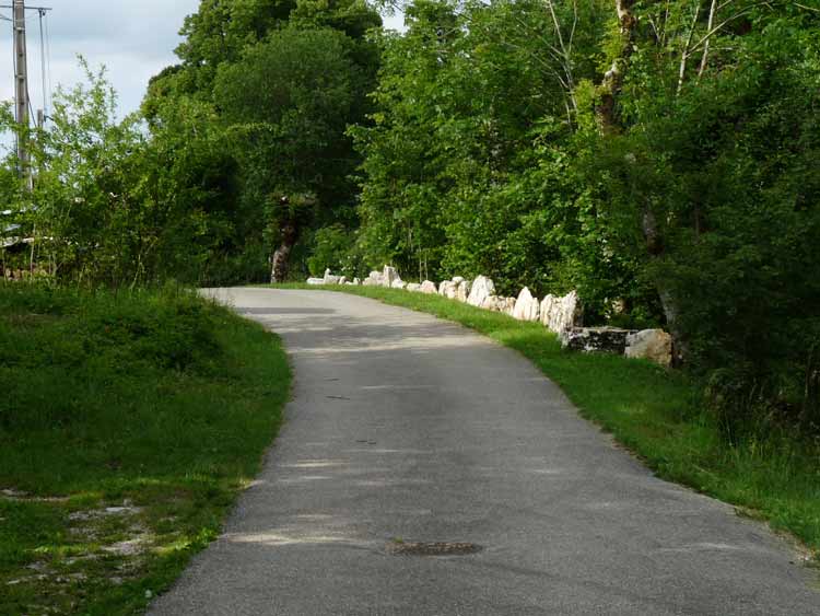 route vers la ferme des Glénats