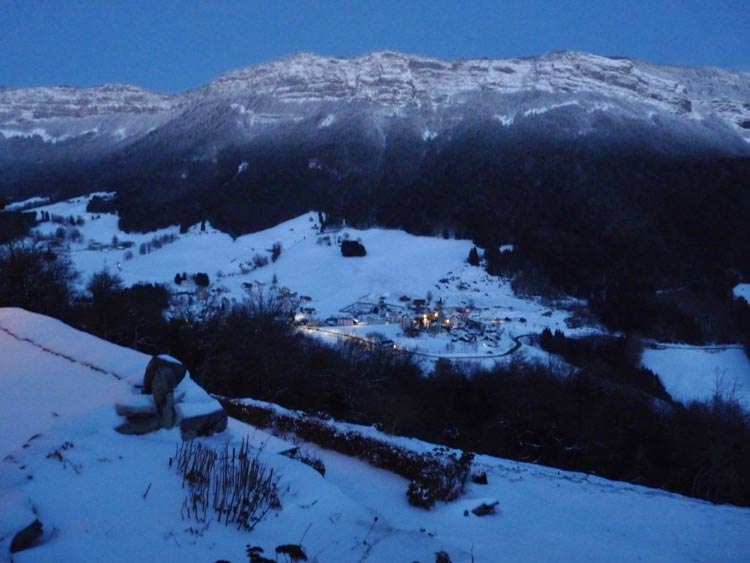 falaises Vercors en hiver
