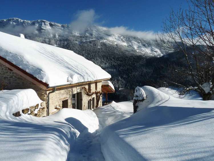 beaucoup de neige au gîte