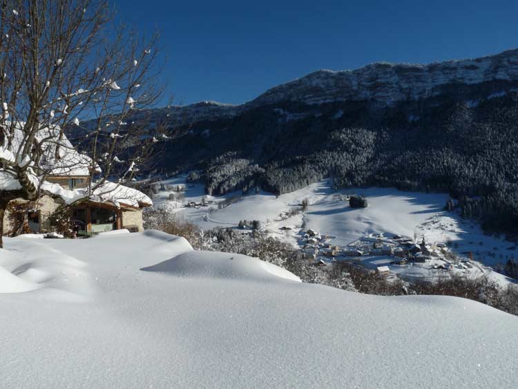 falaises de Rencurel en hiver