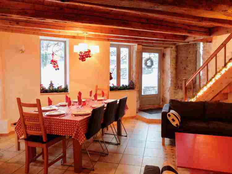 Vue du salon la ferme des Glénats