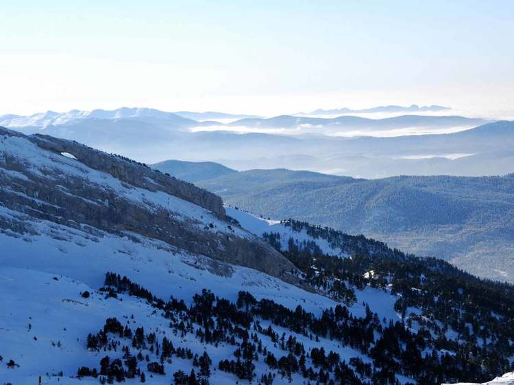 Vue des pistes à Villard de lans
