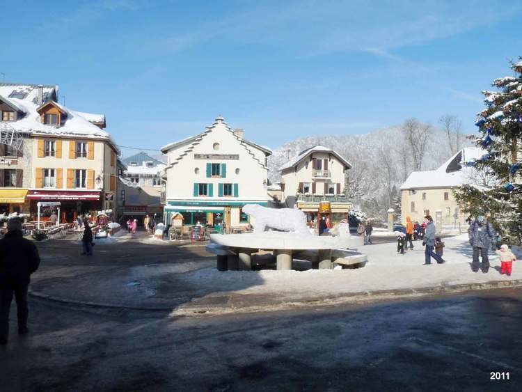 La place de l'ours à Villard-de-Lans